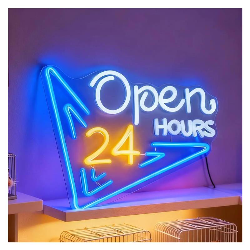 Decor Lighting Opening Hours - Lampu LED Bertenaga USB Tanda Neon