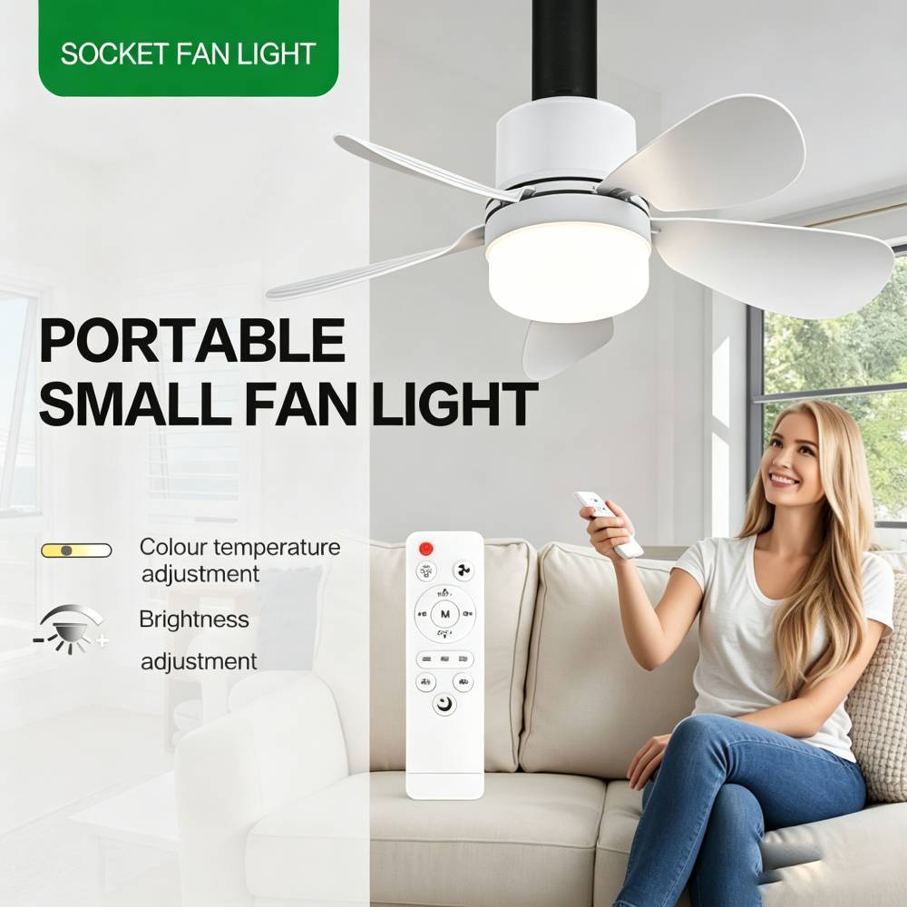 Lighting Decoration For Home - Lampu Kipas Soket dengan Remote, Kipas