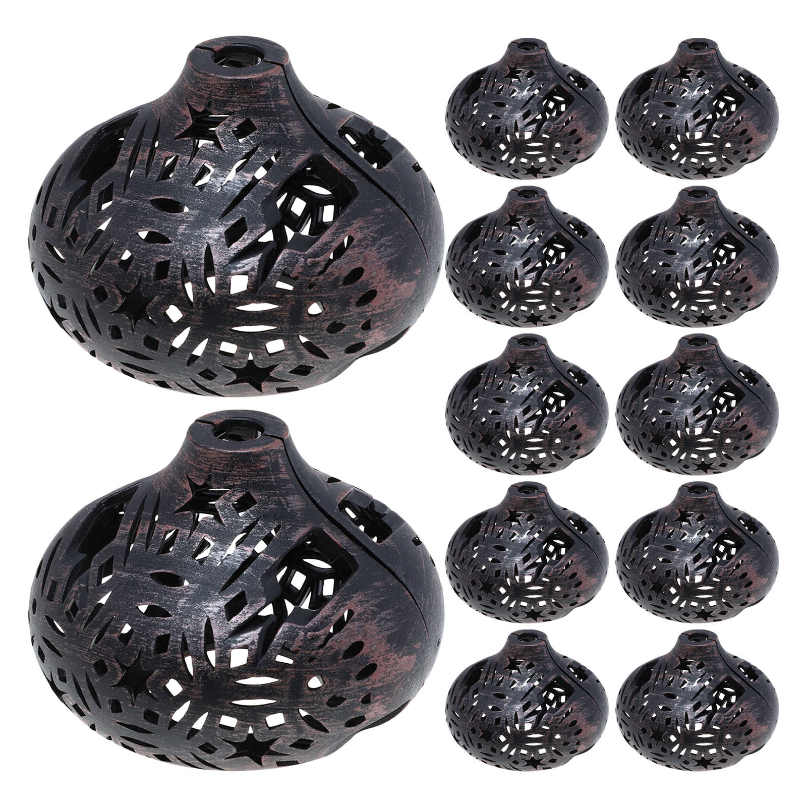 Lighting Christmas Decor - 12 Buah Kap Lampu Vintage Berongga