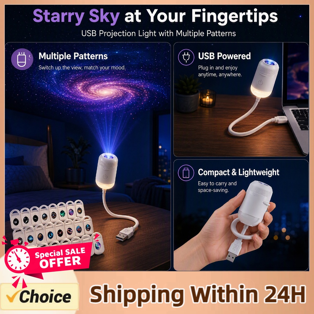 Lighting Decoration For Home - Lampu Proyektor Langit Berbintang USB HD,