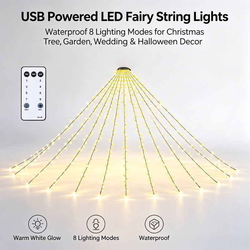 Lighting Christmas Decor - Lampu LED USB Fairy String, Lampu