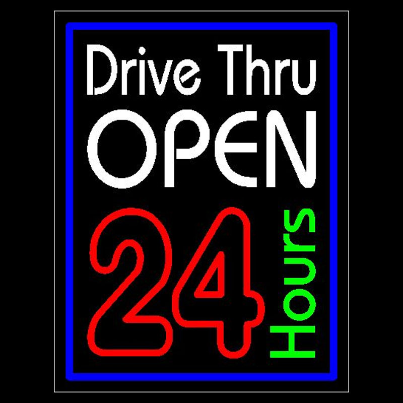 Decor Lighting Opening Hours - Tanda Neon Berkendara Melalui Terbuka 24