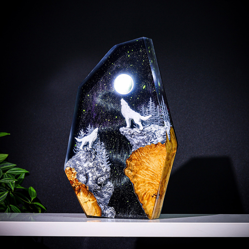 Lighting Christmas Decor - Lampu Meja Resin Figur Hewan Alam