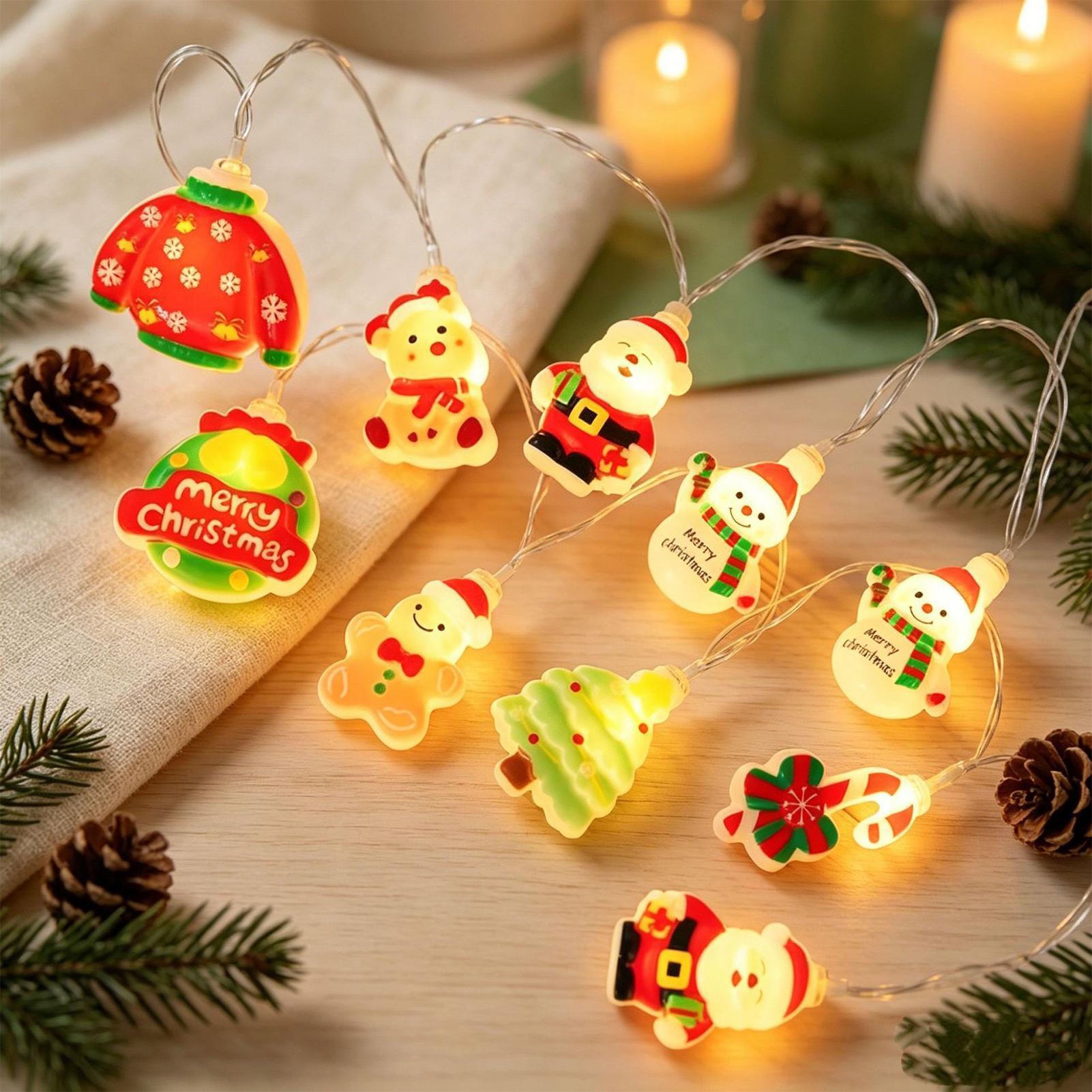 Lighting Christmas Decor - Lampu String Santa Claus LED, Lampu