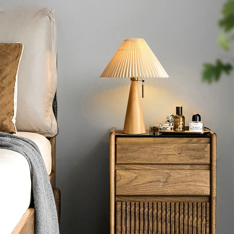 Lighting Decoration For Home - Lampu Meja Lipit Retro Lampu Kayu
