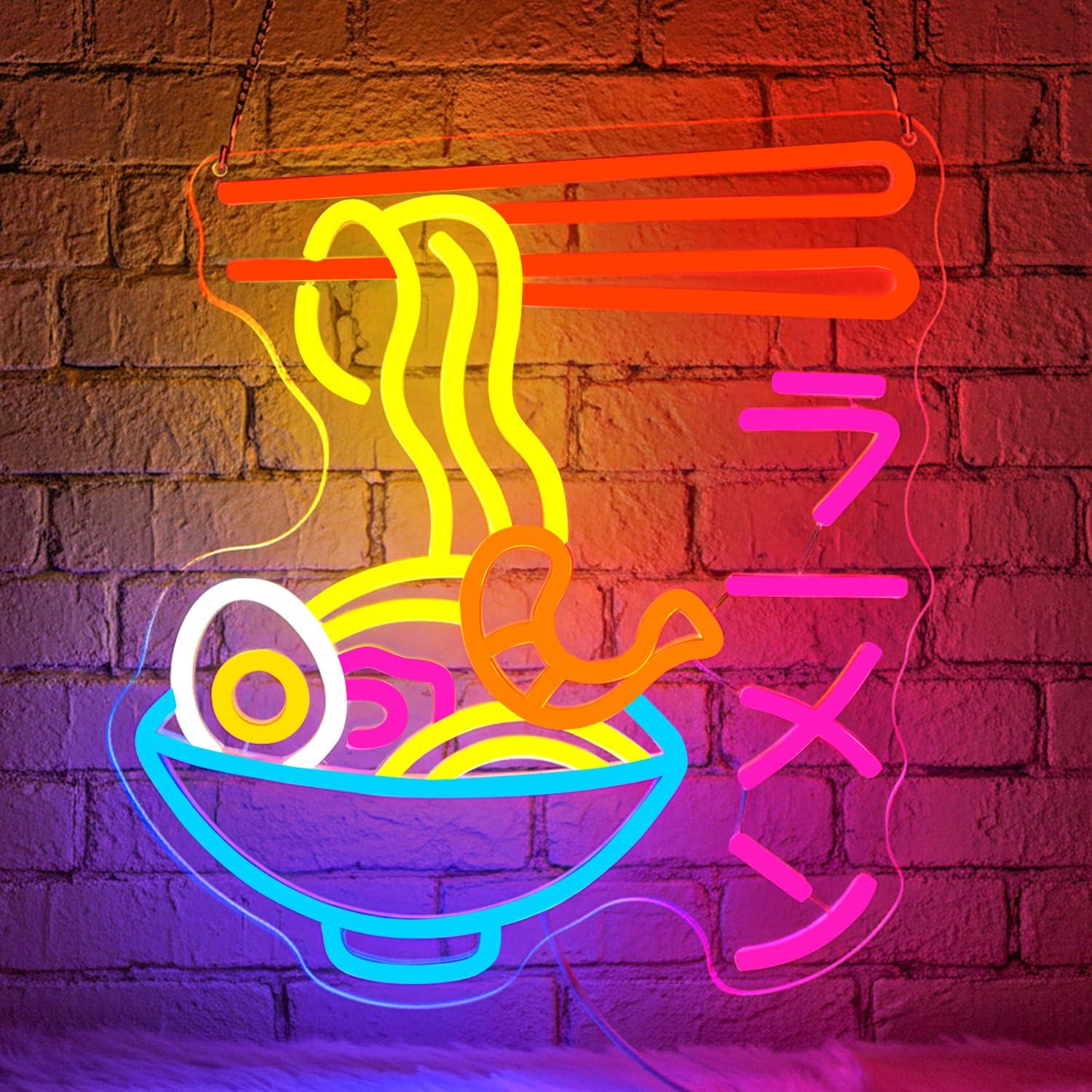Lighting Decor In Room - Lampu Neon LED Ramen Neon Sign