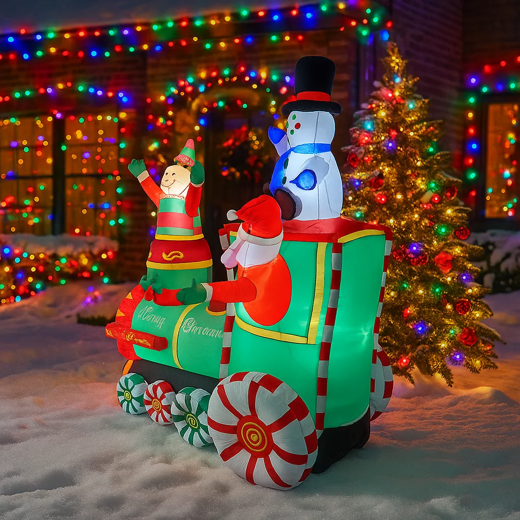 Kereta Santa Claus Elf Snowman - Santa'S Elves Holiday Lighting & Decor Llc ulasan dan harga