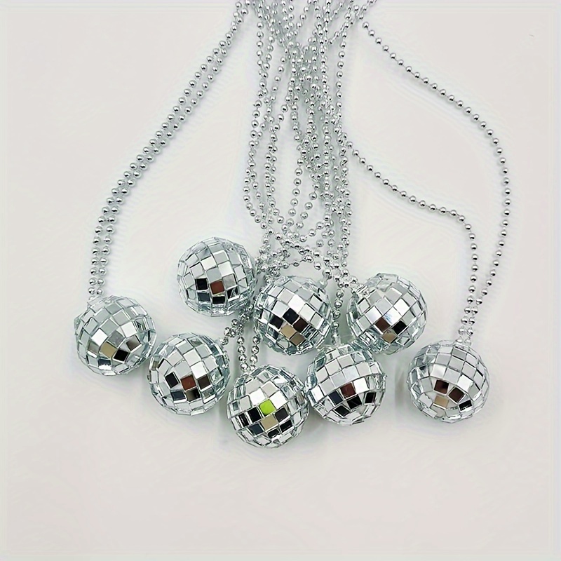 5 Buah Kalung Bola Disko Cermi - Disco Ball Mirror ulasan dan harga