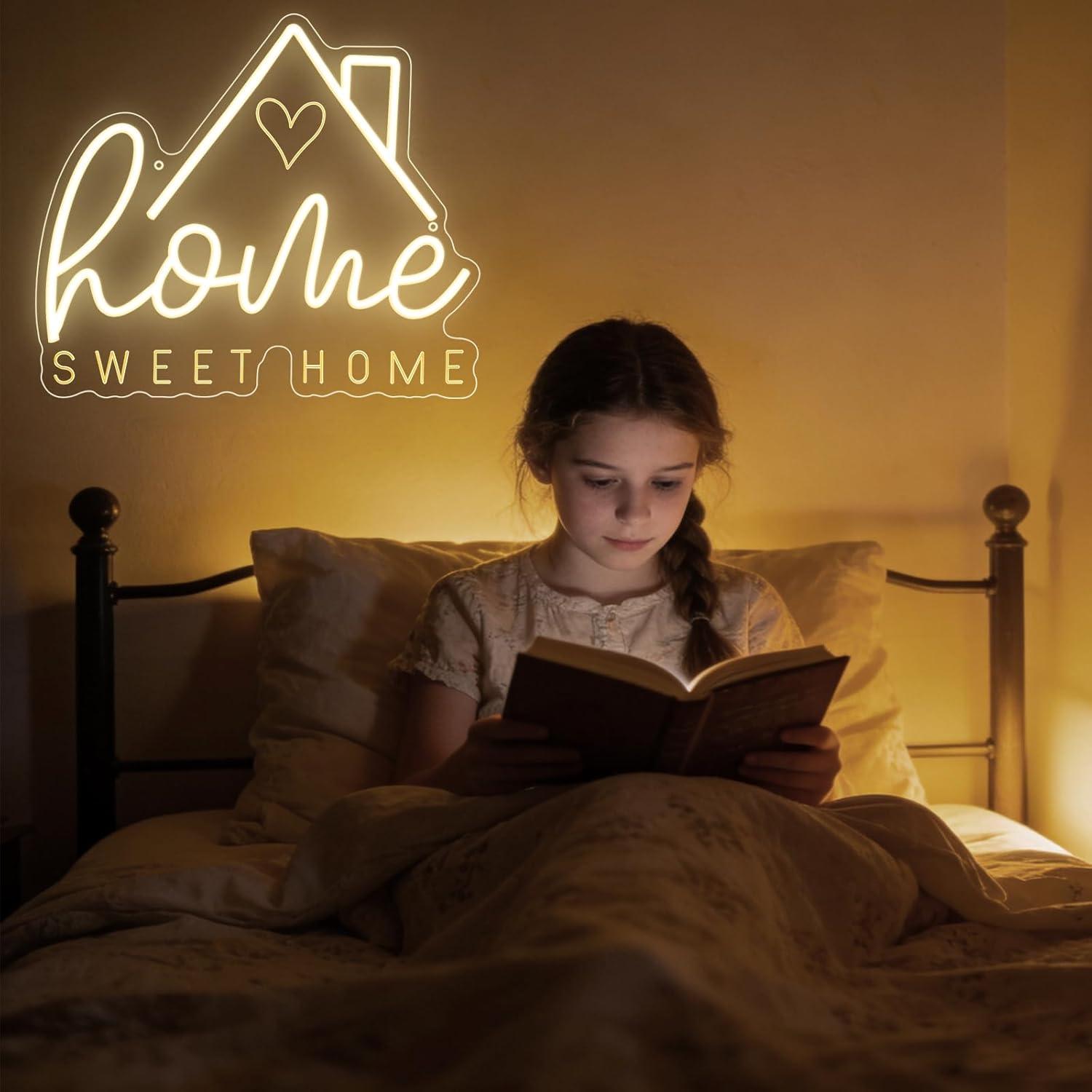 Lampu LED Neon Sweet Home USB  - Lighting Decor In Room ulasan dan harga