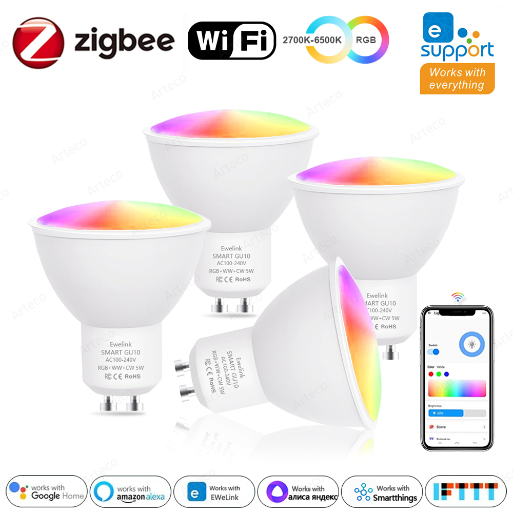 Ewelink lampu LED GU10 Zigbee, - Philips Bulb Hue ulasan dan harga