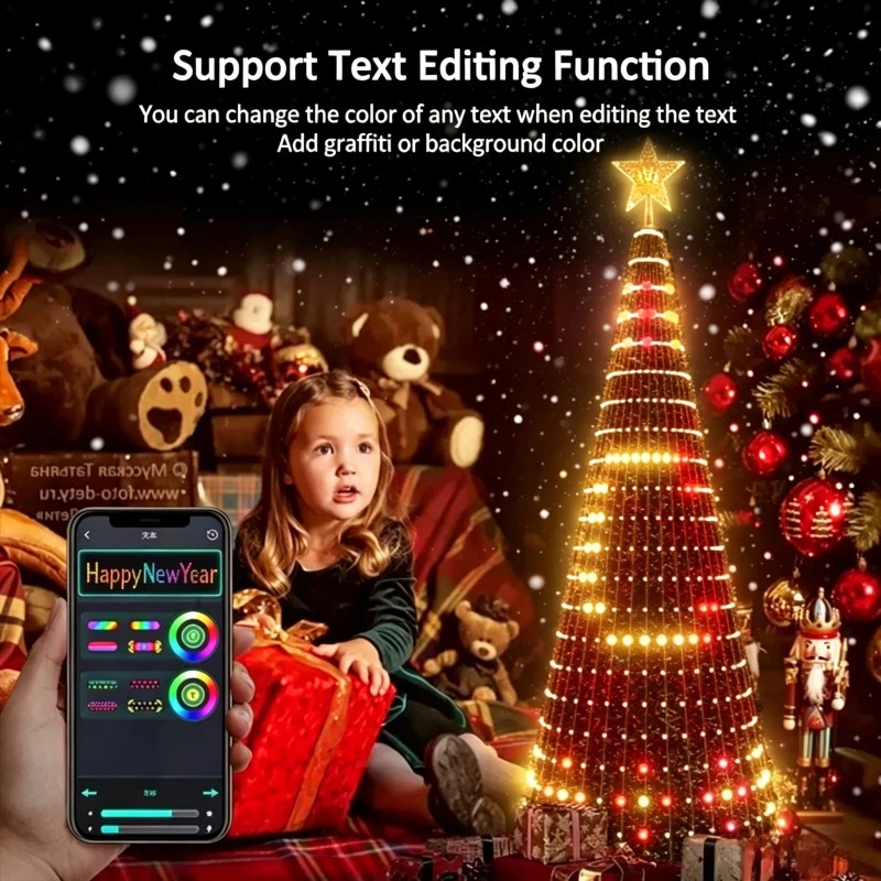 Lampu Puncak Pohon Natal RGB P - Lighting Christmas Decor ulasan dan harga