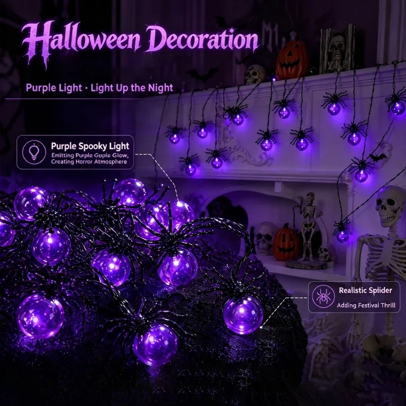 Lampu LED Bentuk Laba-laba Ber - Yard Lighting Decor ulasan dan harga