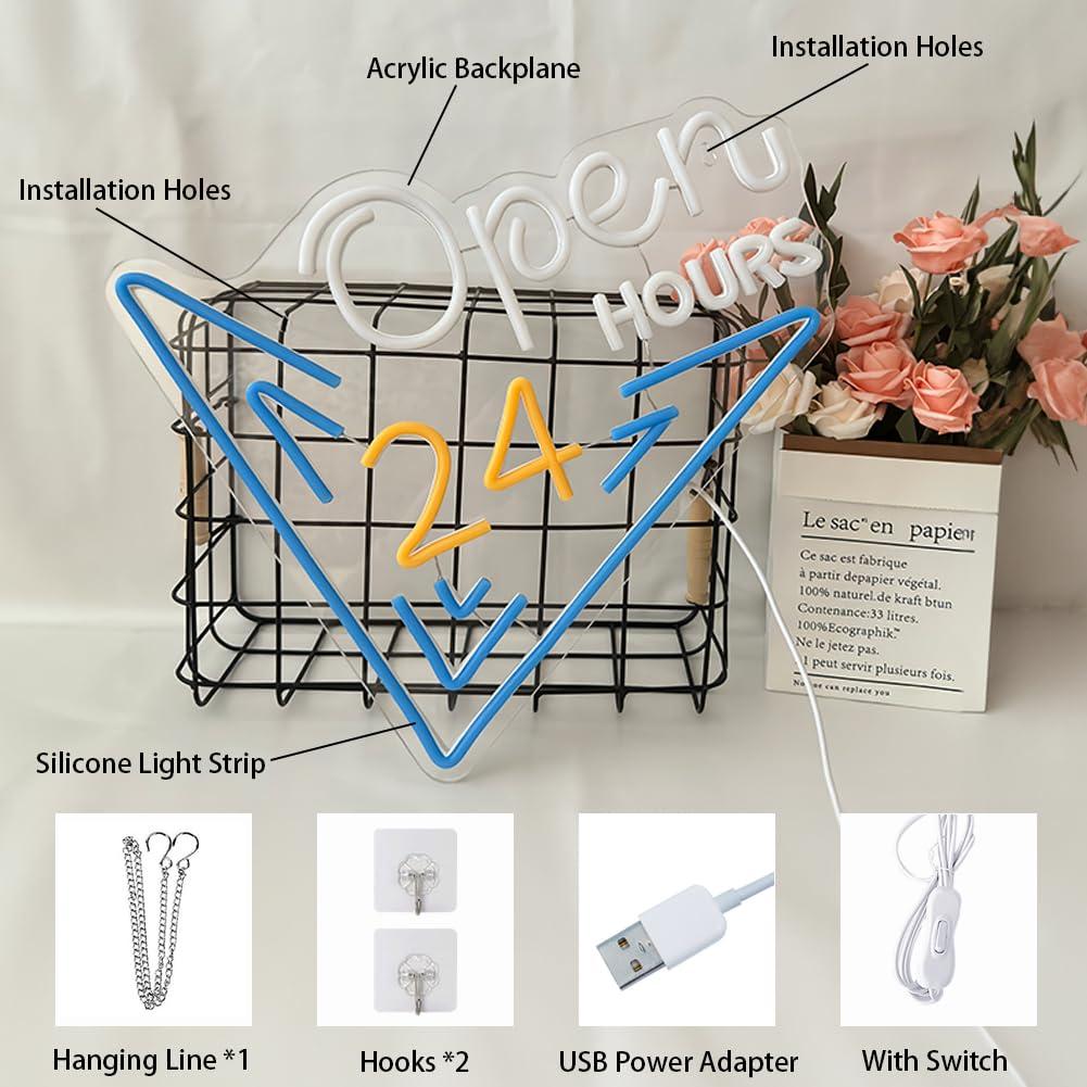 Lampu Neon LED yang Dapat Dire - Decor Lighting Opening Hours ulasan dan harga