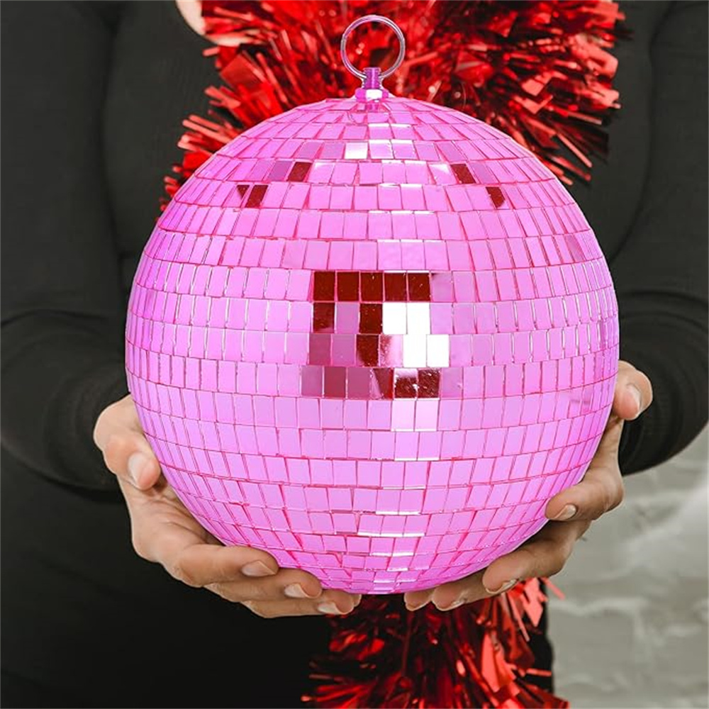 Bola Cermin Reflektif Merah Mu - Disco Ball Mirror ulasan dan harga