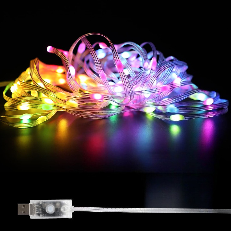 Lampu LED String RGBIC USB 5/1 - Lighting Christmas Decor ulasan dan harga