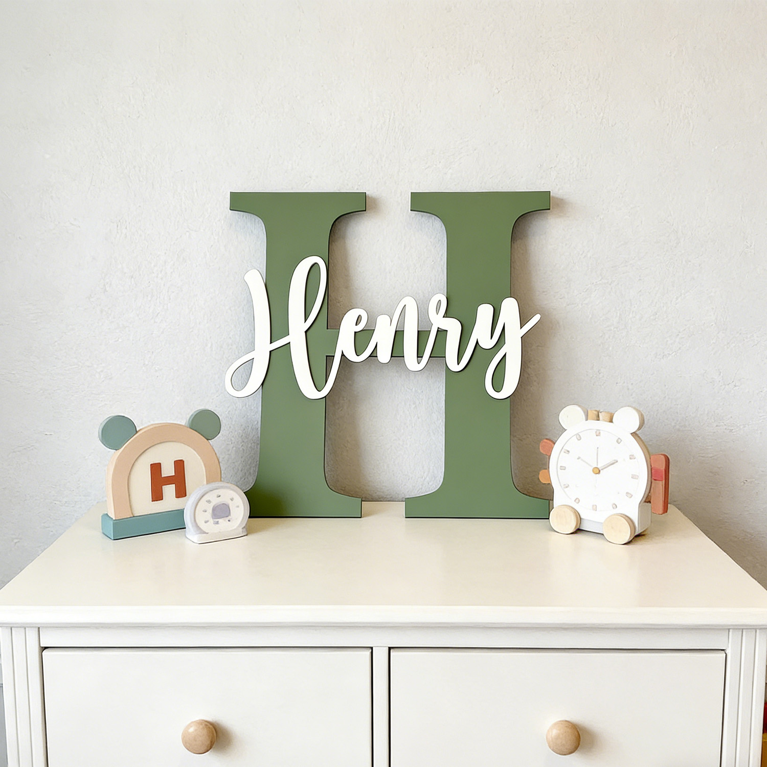 1pc Papan Nama Kayu Dua Lapis  - Lighting Christmas Decor ulasan dan harga