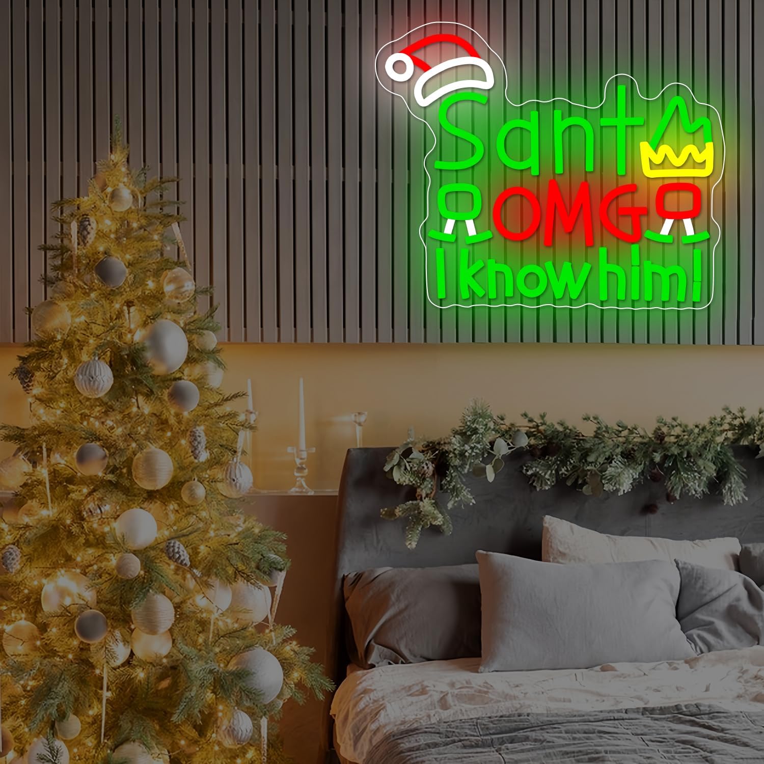USB Santa OMG I Know Him Neon  - Santa'S Elves Holiday Lighting & Decor Llc ulasan dan harga