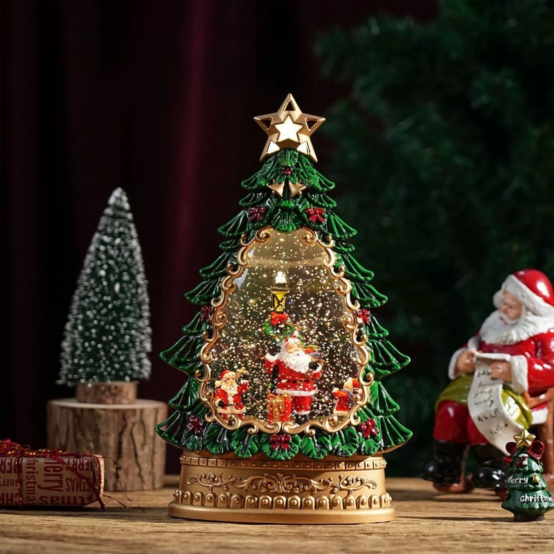 Kotak Musik Bola Salju Natal d - Home Decor Lighting Tree ulasan dan harga