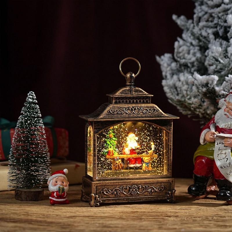 Kotak Musik Bola Salju Natal d - Home Decor Lighting Tree ulasan dan harga