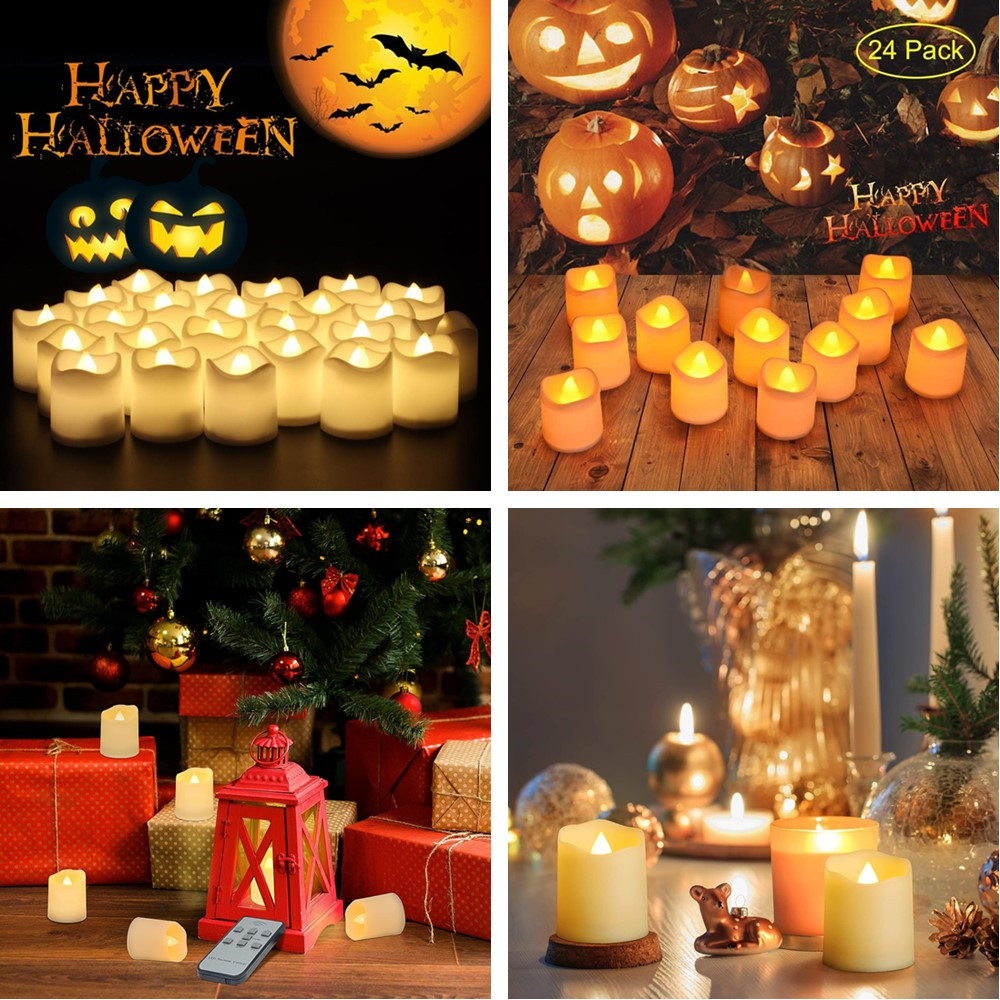 12/24 Buah Lilin Lampu Teh LED - Decor Lighting Hours ulasan dan harga