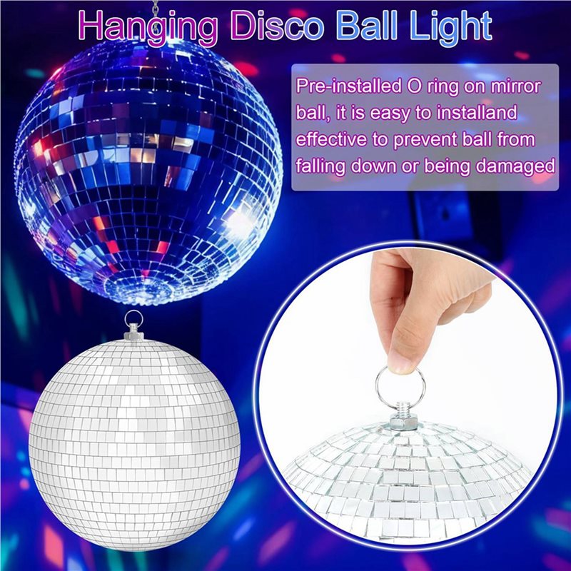 AT41 2 Set Bola Disko Gantung  - Disco Ball Mirror ulasan dan harga