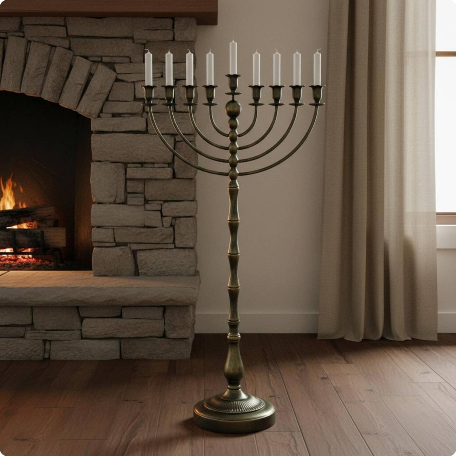Stand Menorah Perunggu Antik K - Elegant Decor & Lighting Llc ulasan dan harga