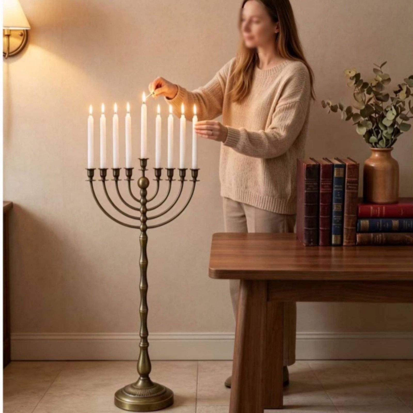 Stand Menorah Perunggu Antik K - Elegant Decor & Lighting Llc ulasan dan harga