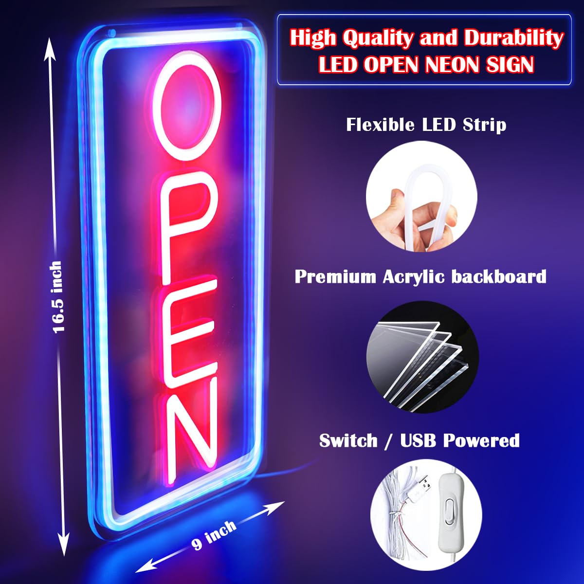 Lampu Neon LED Tanda Buka, Tan - Decor Lighting Opening Hours ulasan dan harga
