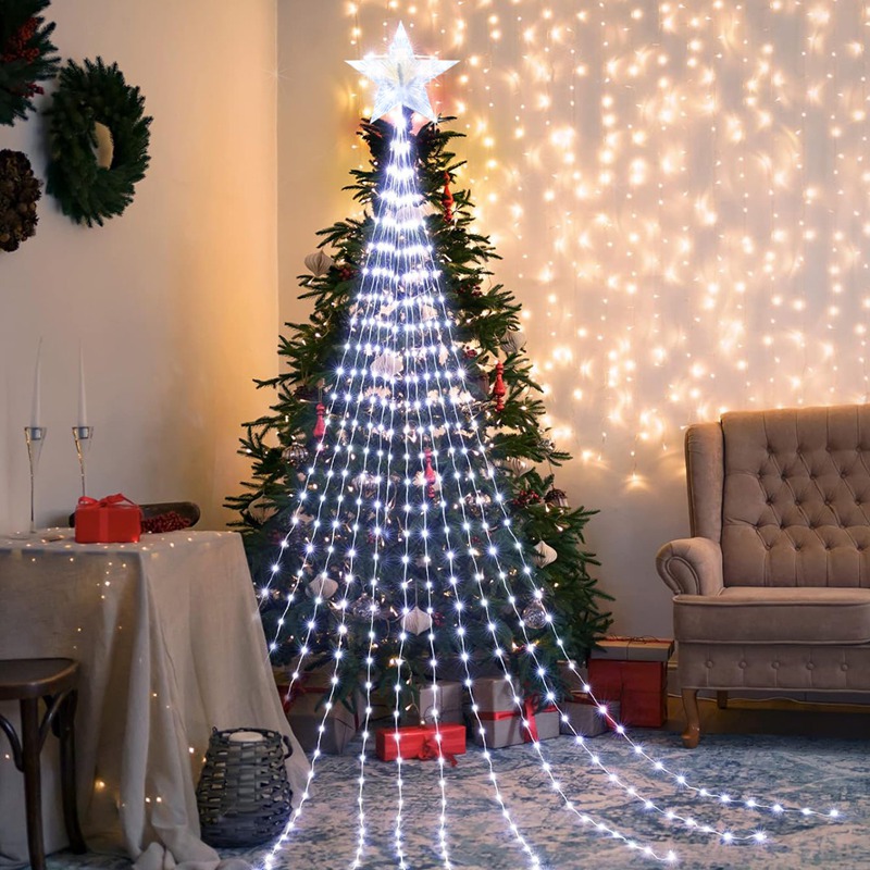 Lampu Air Terjun Bintang LED D - Home Decor Lighting Tree ulasan dan harga