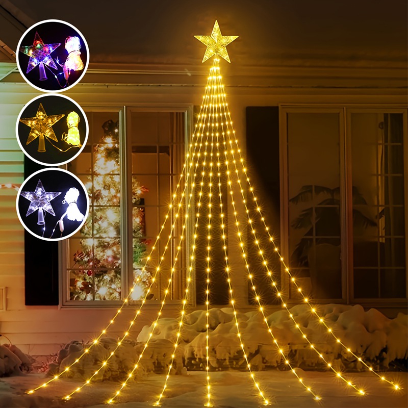 Lampu Air Terjun Bintang LED D - Home Decor Lighting Tree ulasan dan harga