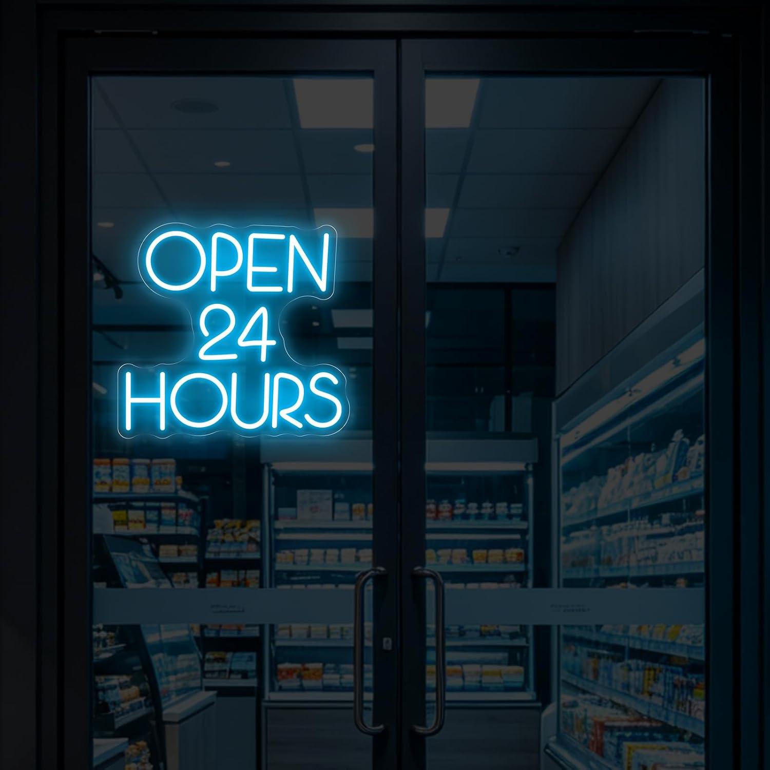 Lampu LED Neon USB 24 Jam yang - Decor Lighting Opening Hours ulasan dan harga