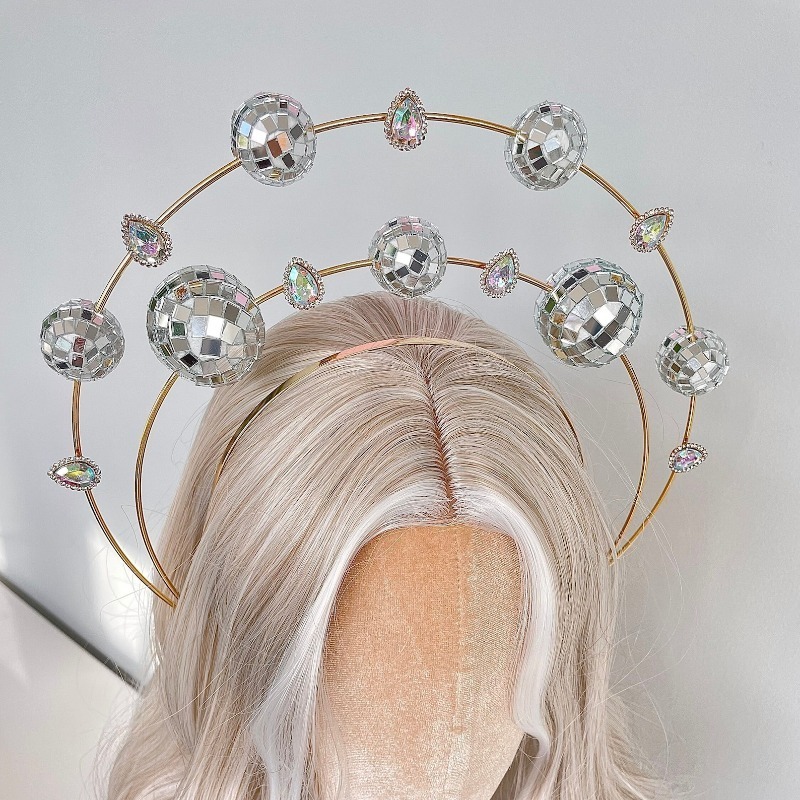 Headband Disko Cincin Ganda Pe - Disco Ball Mirror ulasan dan harga