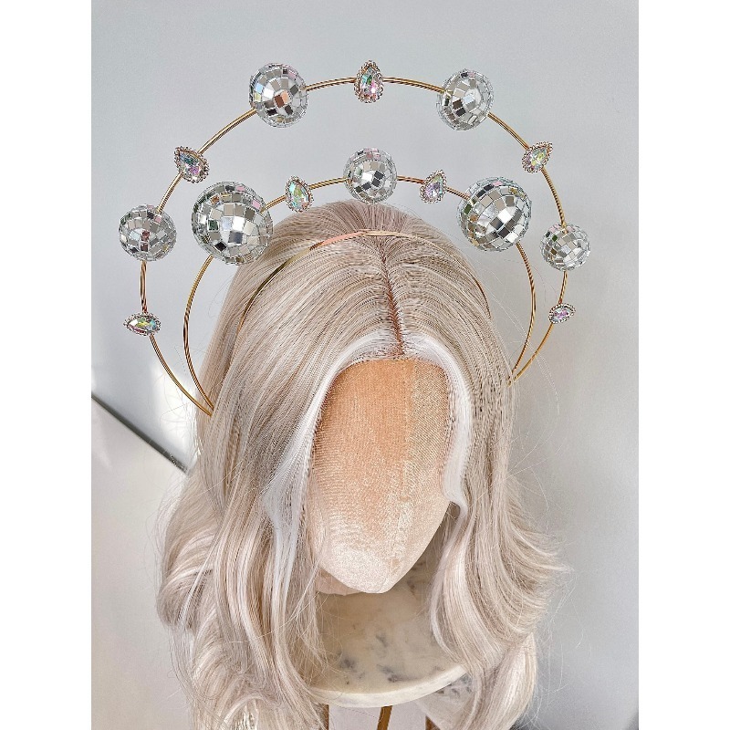 Headband Disko Cincin Ganda Pe - Disco Ball Mirror ulasan dan harga