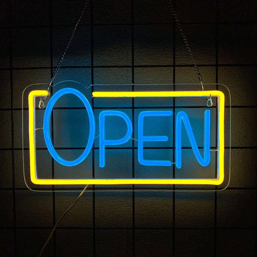 Papan Lampu Neon LED Terbuka 2 - Decor Lighting Opening Hours ulasan dan harga