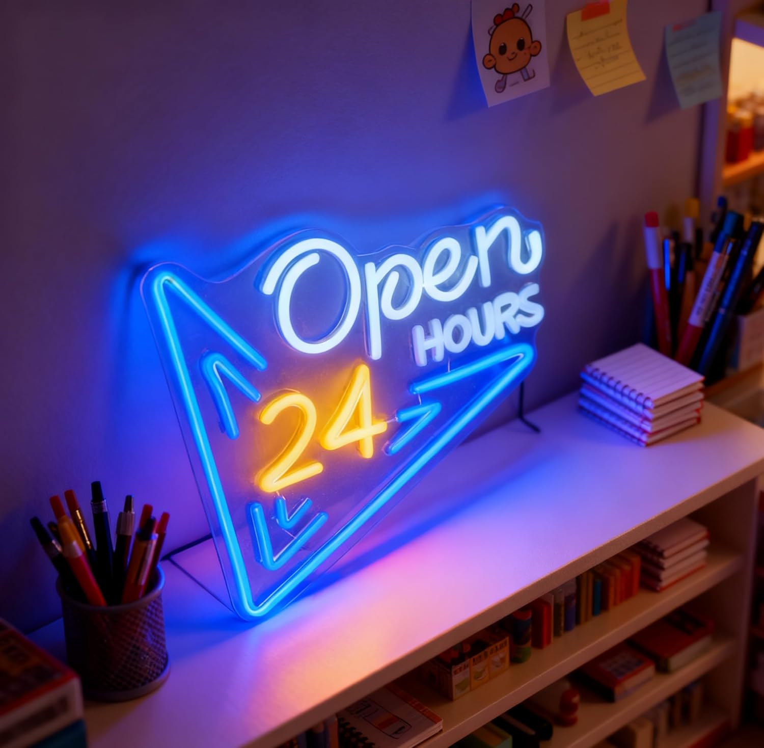 Lampu Neon LED Terbuka 24 Jam, - Decor Lighting Opening Hours ulasan dan harga