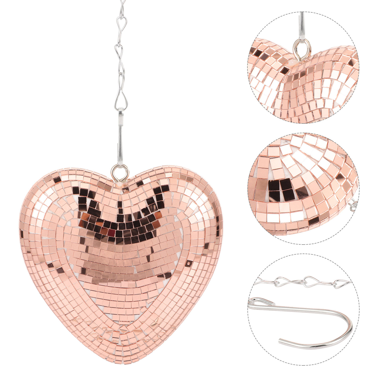 Bola Disko Hiasan Bentuk Hati  - Disco Ball Mirror ulasan dan harga