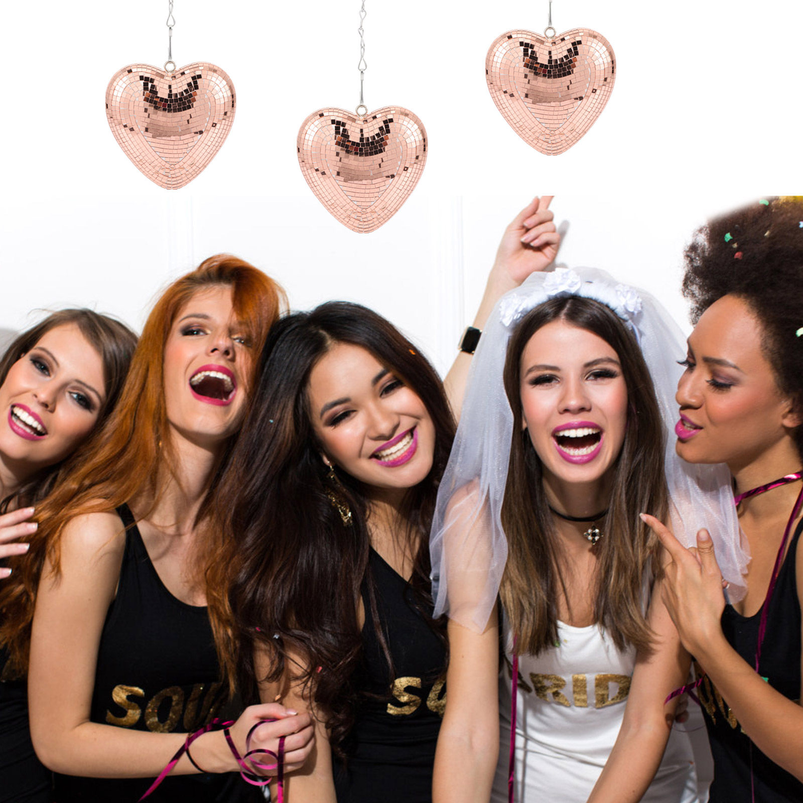 Bola Disko Hiasan Bentuk Hati  - Disco Ball Mirror ulasan dan harga