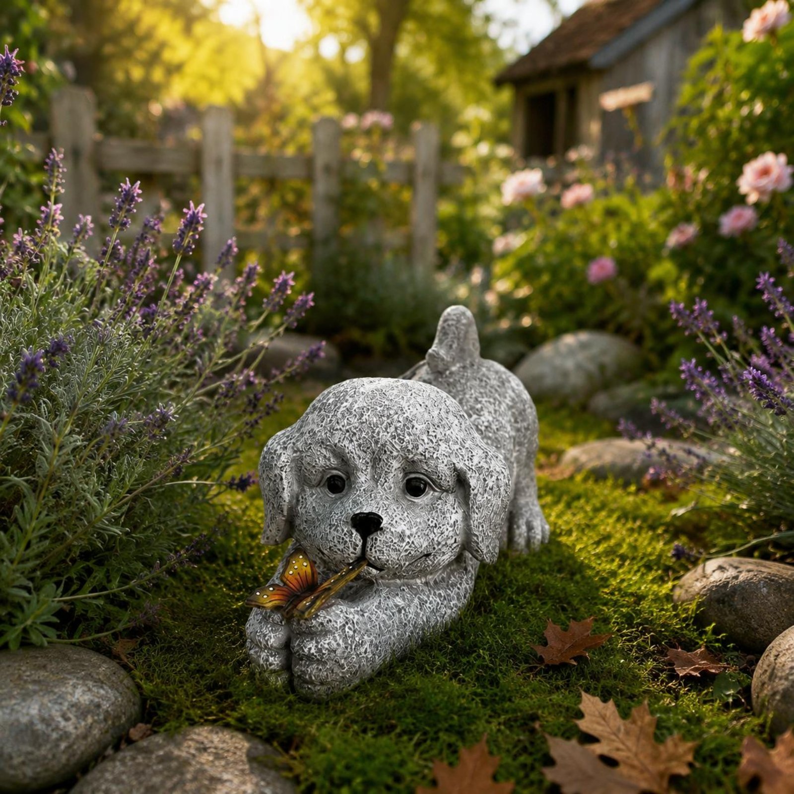 Patung Anjing Tenaga Surya Ker - Yard Lighting Decor ulasan dan harga