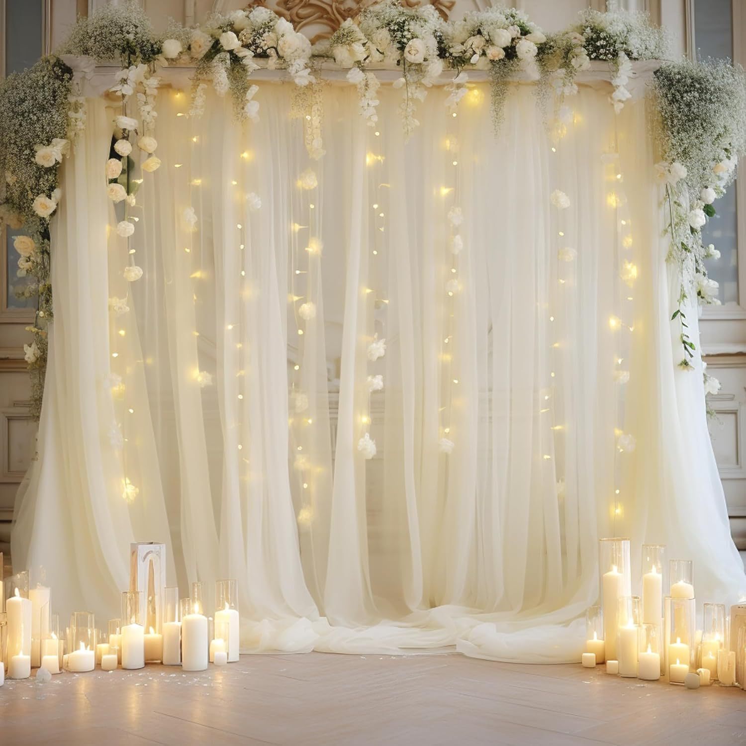 1 Pak Set Latar Belakang Tulle - Lighting Decor Photos ulasan dan harga