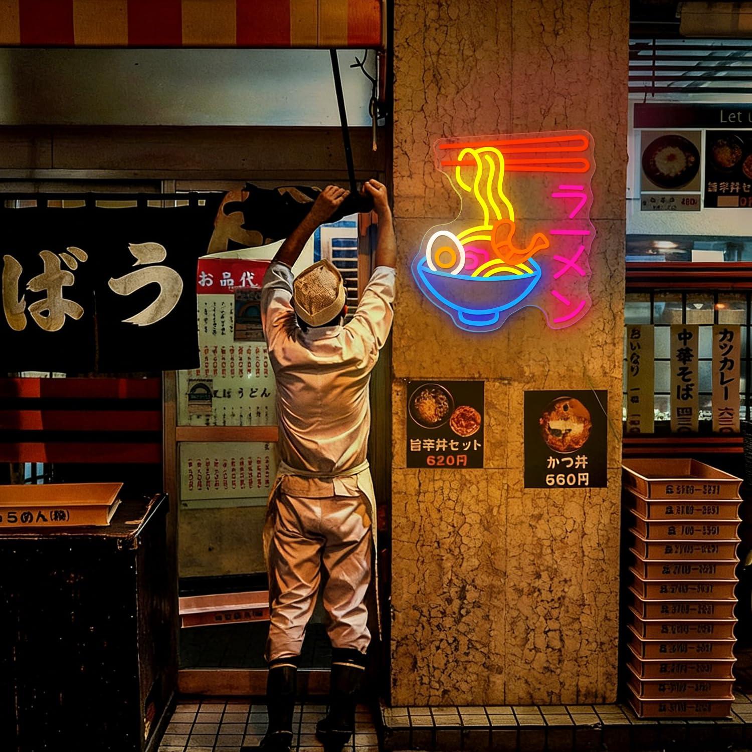 Lampu Neon LED Ramen Neon Sign - Lighting Decor In Room ulasan dan harga