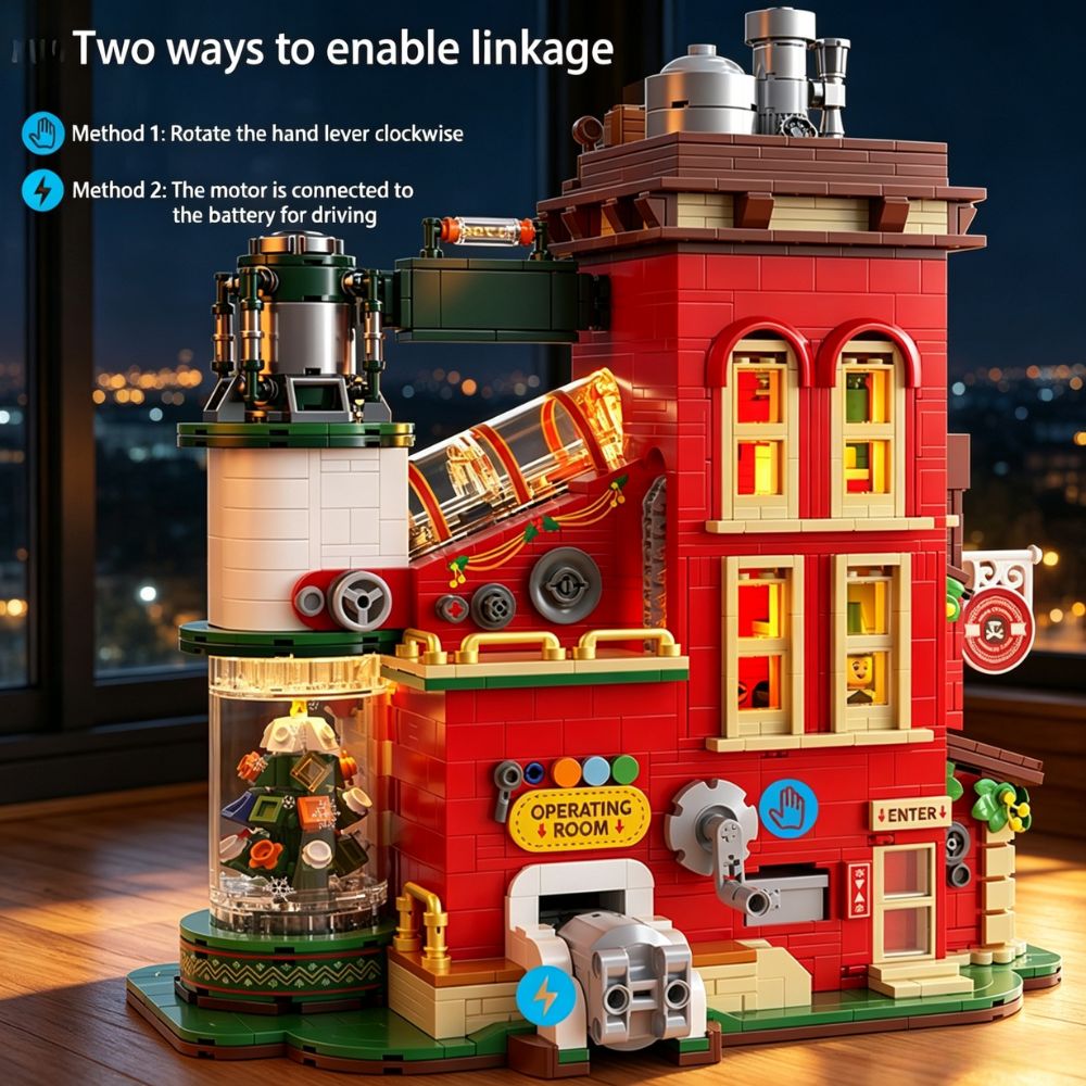 KAVOWORLD 2775PCS Mainan Blok  - Santa'S Elves Holiday Lighting & Decor Llc ulasan dan harga