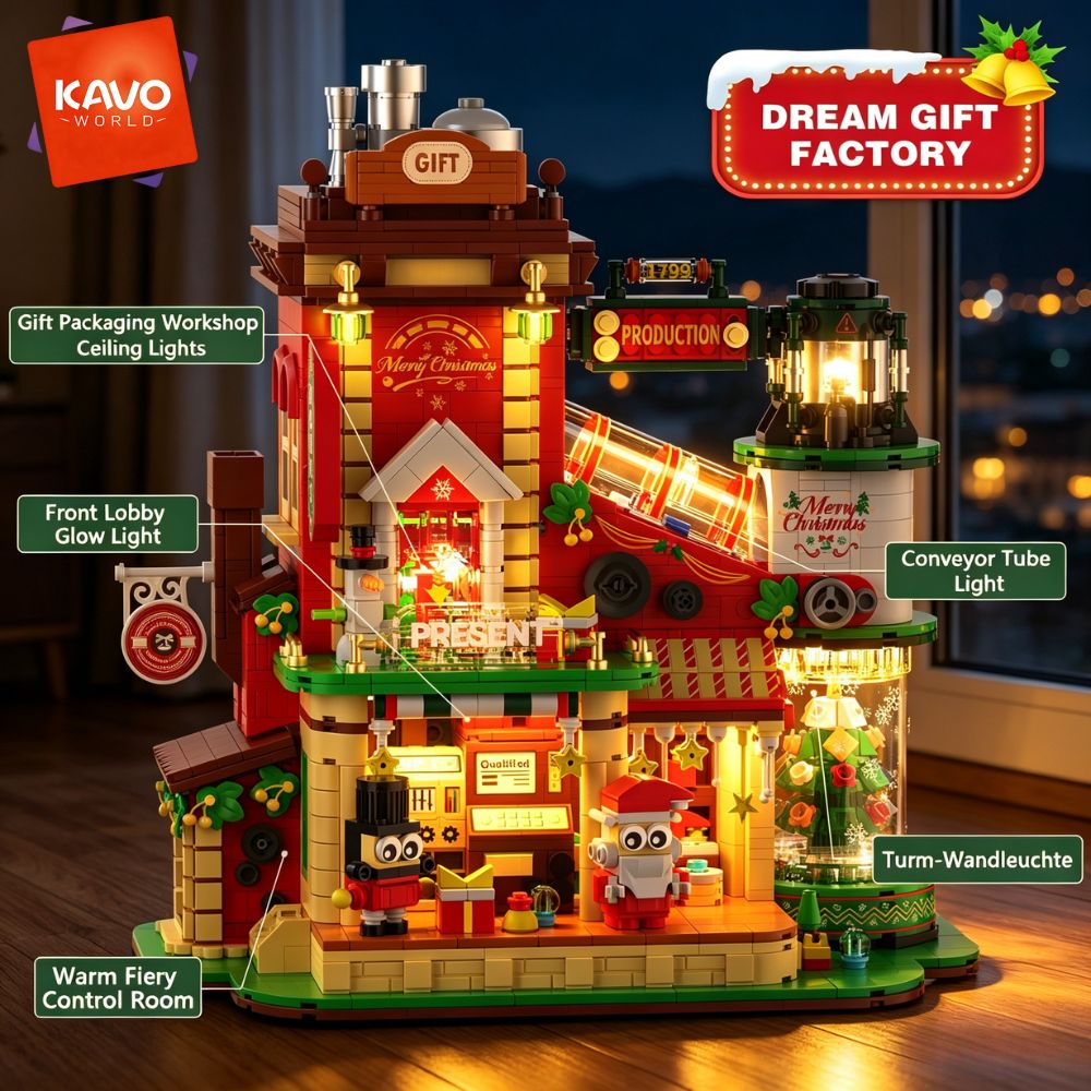 KAVOWORLD 2775PCS Mainan Blok  - Santa'S Elves Holiday Lighting & Decor Llc ulasan dan harga