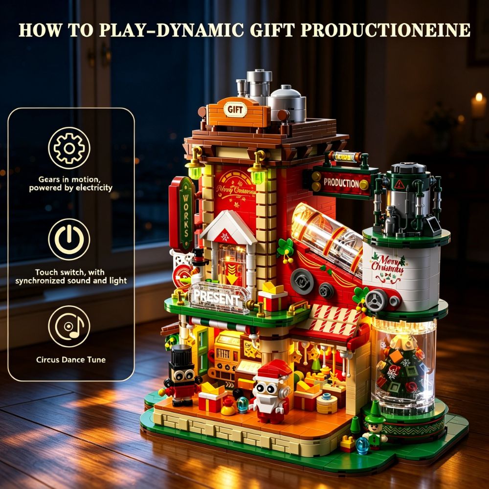 KAVOWORLD 2775PCS Mainan Blok  - Santa'S Elves Holiday Lighting & Decor Llc ulasan dan harga