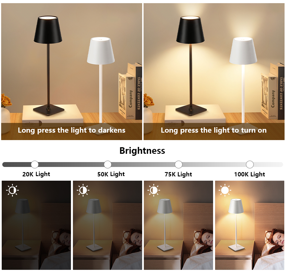 Lampu Meja LED Isi Ulang Nirka - Lighting Decor In Room ulasan dan harga