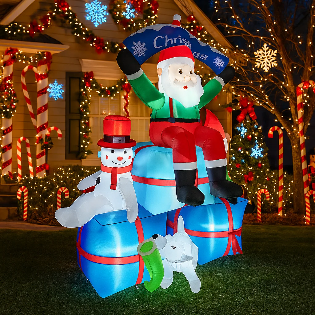 2.1M/6.8FT Santa Claus, Manusi - Santa'S Elves Holiday Lighting & Decor Llc ulasan dan harga